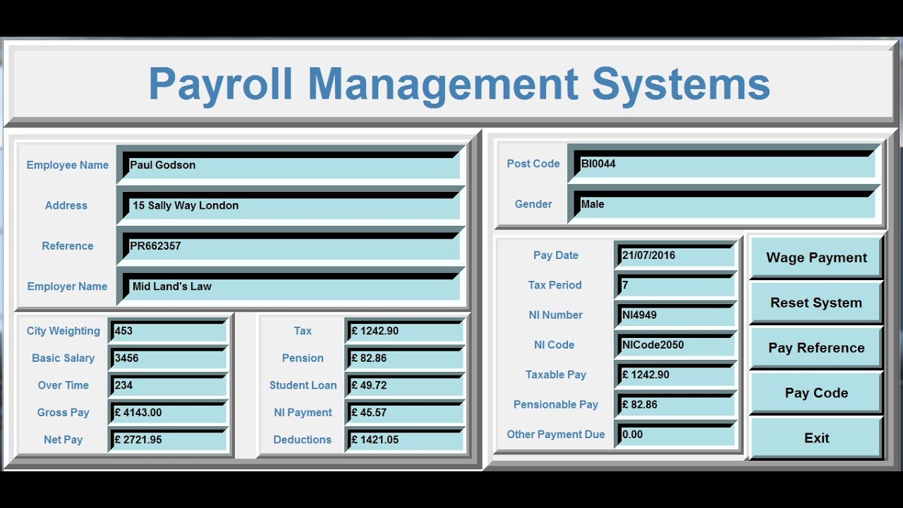 How do I create a simple payroll?